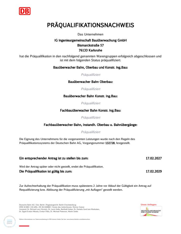 Vorschau Präqualifikationsnachweis 2025